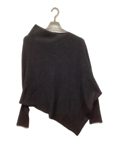 JAKI LONDON（ジャキロンドン）JAKI LONDON (ジャキロンドン) アシンメトリー ドレープ ニット ブラック サイズ:freeの古着・服飾アイテム