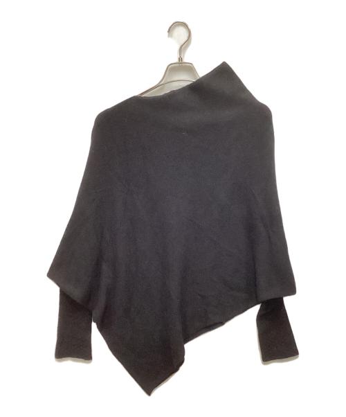 JAKI LONDON（ジャキロンドン）JAKI LONDON (ジャキロンドン) アシンメトリー ドレープ ニット ブラック サイズ:freeの古着・服飾アイテム