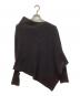 JAKI LONDON（ジャキロンドン）の古着「アシンメトリー ドレープ ニット」｜ブラック