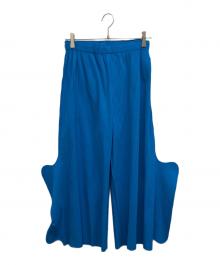 me ISSEY MIYAKE（ミーイッセイ ミヤケ）の古着「デザインプリーツパンツ」｜ブルー