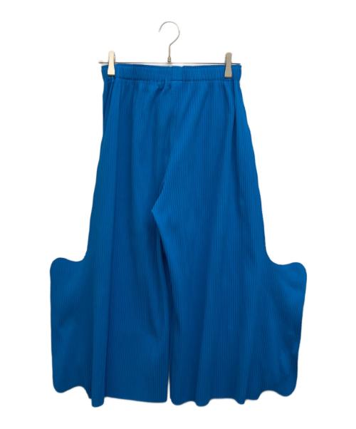 me ISSEY MIYAKE（ミーイッセイ ミヤケ）me ISSEY MIYAKE (ミーイッセイ ミヤケ) デザインプリーツパンツ ブルー サイズ:Freeの古着・服飾アイテム