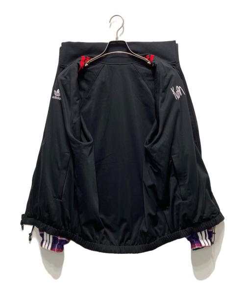 adidas（アディダス）adidas (アディダス) korn (コーン) リバーシブルトラックジャケット ブラック×パープル サイズ:XSの古着・服飾アイテム
