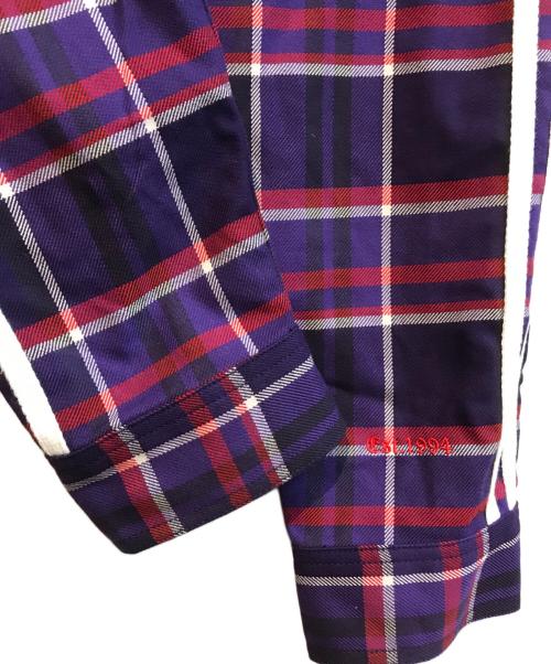 adidas（アディダス）adidas (アディダス) korn (コーン) FLANNEL LS MULTCO　JG1334 パープル サイズ:XSの古着・服飾アイテム