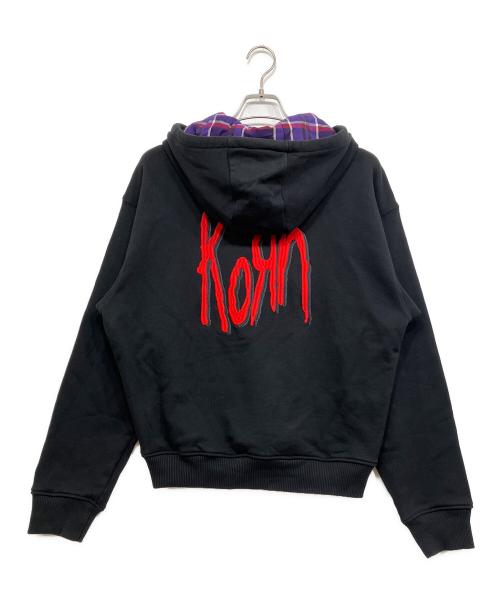 adidas（アディダス）adidas (アディダス) korn (コーン) HOODIE BLACK ブラック サイズ:XSの古着・服飾アイテム