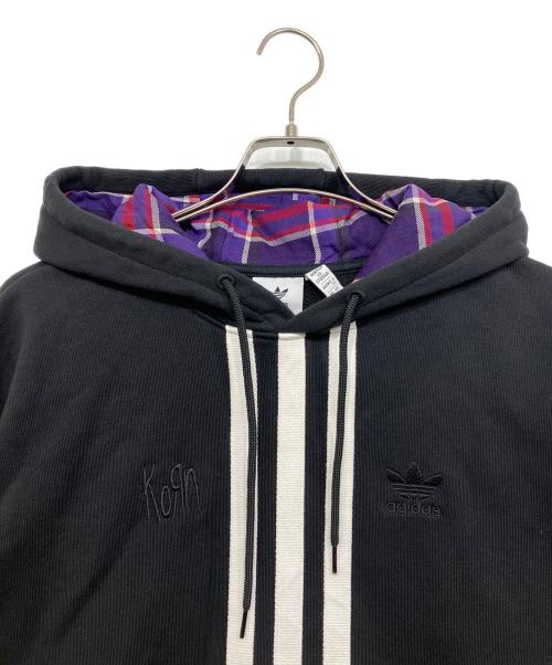 adidas（アディダス）adidas (アディダス) korn (コーン) HOODIE BLACK ブラック サイズ:XSの古着・服飾アイテム