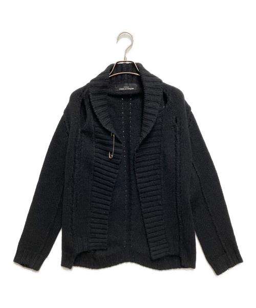 tricot COMME des GARCONS（トリココムデギャルソン）tricot COMME des GARCONS (トリココムデギャルソン) カットアウト ウールカーディガン ブラック サイズ:FREEの古着・服飾アイテム