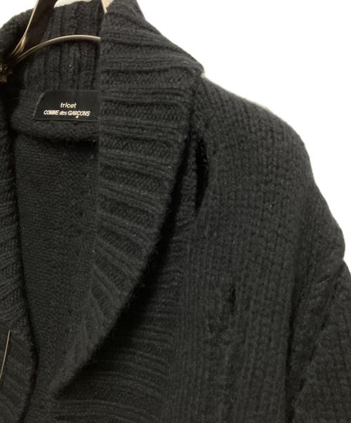tricot COMME des GARCONS（トリココムデギャルソン）tricot COMME des GARCONS (トリココムデギャルソン) カットアウト ウールカーディガン ブラック サイズ:FREEの古着・服飾アイテム