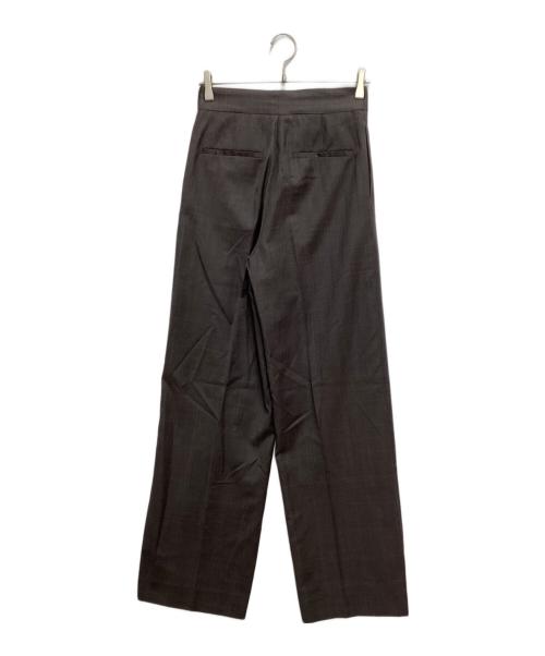 TOMORROWLAND .B（トゥモローランド ビー）TOMORROWLAND .B (トゥモローランド ビー) ウールグレンチェック タックワイドパンツ ブラウン サイズ:34の古着・服飾アイテム