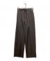 TOMORROWLAND .B（トゥモローランド ビー）の古着「ウールグレンチェック タックワイドパンツ」｜ブラウン