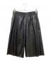MM6 Maison Margiela（エムエムシックスメゾンマルジェラ）の古着「フェイクレザー キュロット ハーフパンツ」｜ブラック