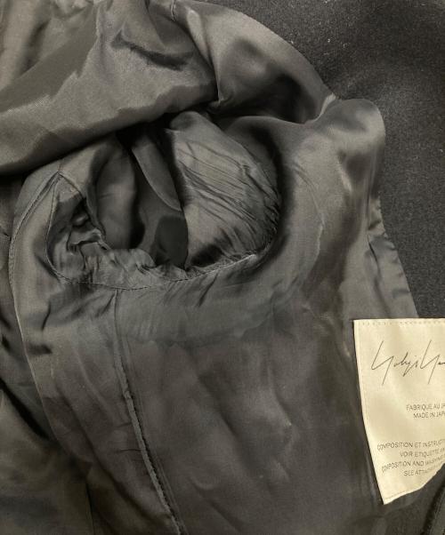 Yohji Yamamoto FEMME（ヨウジヤマモトファム）YOHJI YAMAMOTO Femme (ヨウジヤマモトファム) ウールフランネルアシンメトリーヘム ジャケット ブラック サイズ:1の古着・服飾アイテム