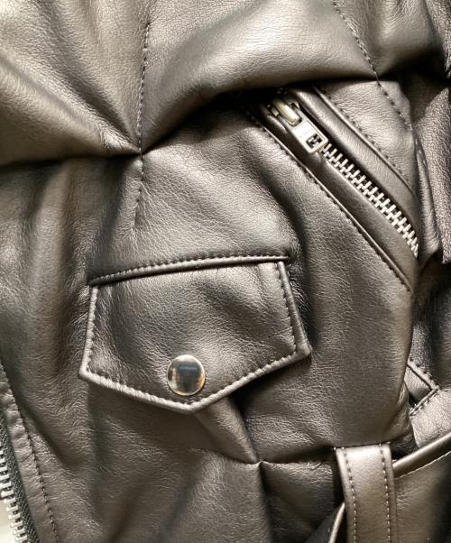 COMME des GARCONS HOMME PLUS（コムデギャルソンオムプリュス）COMME des GARCONS HOMME PLUS (コムデギャルソンオムプリュス) フェイクレザー ライダースジャケット チャコールグレー サイズ:XSの古着・服飾アイテム