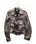 COMME des GARCONS HOMME PLUS（コムデギャルソンオムプリュス）の古着「フェイクレザー ライダースジャケット」｜チャコールグレー