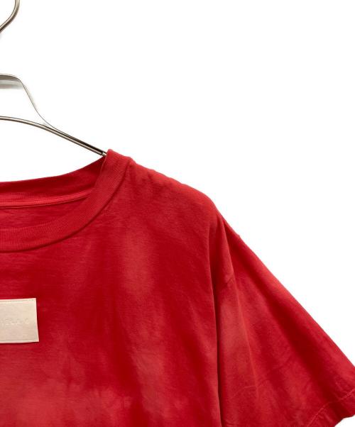 MM6 Maison Margiela（エムエムシックスメゾンマルジェラ）MM6 Maison Margiela (エムエムシックスメゾンマルジェラ) ロゴパッチタイダイ クロップドTシャツ レッド サイズ:SIZEMの古着・服飾アイテム