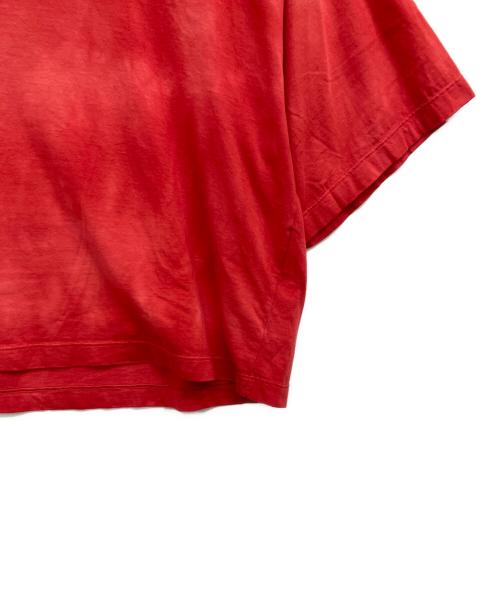 MM6 Maison Margiela（エムエムシックスメゾンマルジェラ）MM6 Maison Margiela (エムエムシックスメゾンマルジェラ) ロゴパッチタイダイ クロップドTシャツ レッド サイズ:SIZEMの古着・服飾アイテム