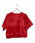 MM6 Maison Margiela (エムエムシックスメゾンマルジェラ) ロゴパッチタイダイ クロップドTシャツ レッド サイズ:SIZEM：7000円