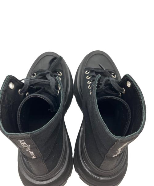 ALEXANDER McQUEEN（アレキサンダーマックイーン）ALEXANDER McQUEEN (アレキサンダーマックイーン) Tread Slick Canvas High-Top Sneakers/トレッド スリック キャンバス ハイトップ スニーカー  ブラック サイズ:39の古着・服飾アイテム