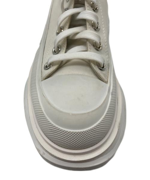 ALEXANDER McQUEEN（アレキサンダーマックイーン）ALEXANDER McQUEEN (アレキサンダーマックイーン) Tread Slick Canvas High Top Sneakers ホワイト サイズ:39の古着・服飾アイテム