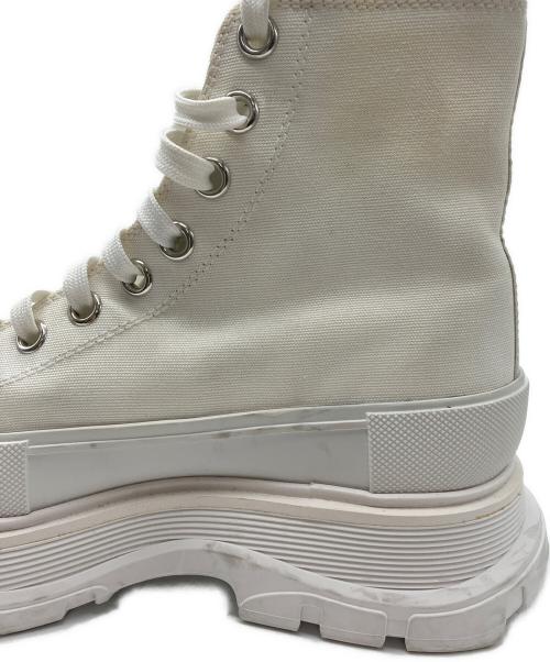 ALEXANDER McQUEEN（アレキサンダーマックイーン）ALEXANDER McQUEEN (アレキサンダーマックイーン) Tread Slick Canvas High Top Sneakers ホワイト サイズ:39の古着・服飾アイテム