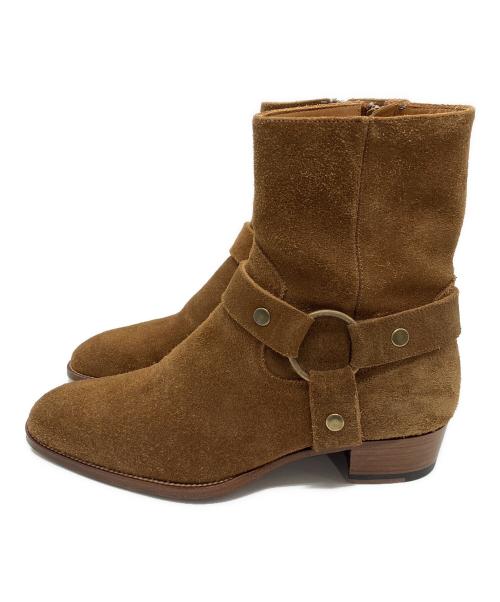 Saint Laurent Paris（サンローランパリ）Saint Laurent Paris (サンローランパリ) スエード ハーネスブーツ ブラウン サイズ:39の古着・服飾アイテム