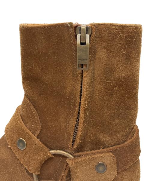 Saint Laurent Paris（サンローランパリ）Saint Laurent Paris (サンローランパリ) スエード ハーネスブーツ ブラウン サイズ:39の古着・服飾アイテム