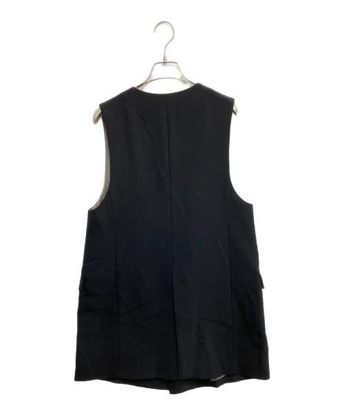 journal standard L'essage（ジャーナルスタンダード レサージュ）journal standard L'essage (ジャーナルスタンダード レサージュ) ヴィスポリーノノーカラーベスト ブラック サイズ:Freeの古着・服飾アイテム