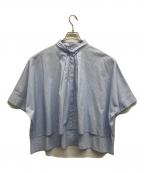 blanc vertブランヴェール）の古着「blanc vert PIN SHIRTBLOUSE」｜ライトブルー