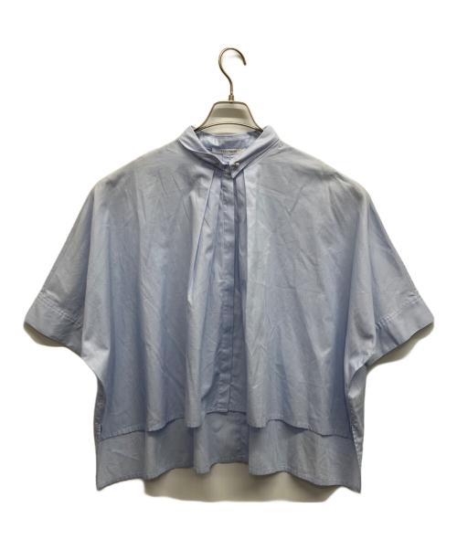 blanc vert（ブランヴェール）blanc vert (ブランヴェール) blanc vert PIN SHIRTBLOUSE ライトブルー サイズ:38の古着・服飾アイテム