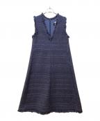 ROPEロペ）の古着「別注TWEED V OP」｜ブルー