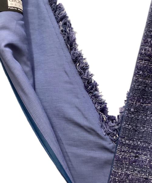 ROPE（ロペ）ROPE (ロペ) 別注TWEED V OP ブルー サイズ:38の古着・服飾アイテム