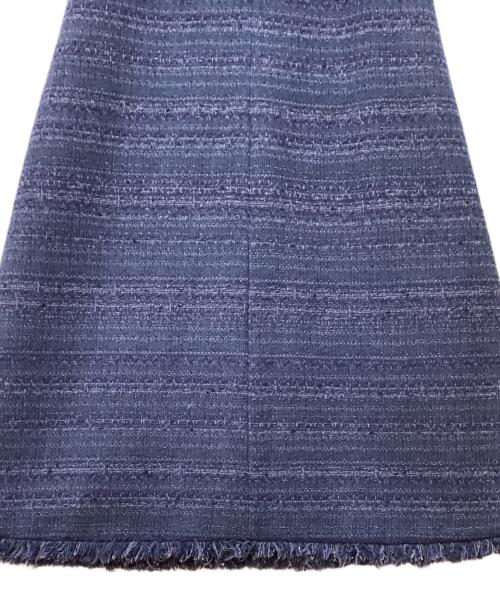 ROPE（ロペ）ROPE (ロペ) 別注TWEED V OP ブルー サイズ:38の古着・服飾アイテム