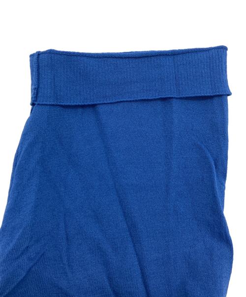 BEIGE（ベイジ）BEIGE (ベイジ) VALOIS ジョーゼットトリム半袖カーディガン ブルー サイズ:4の古着・服飾アイテム