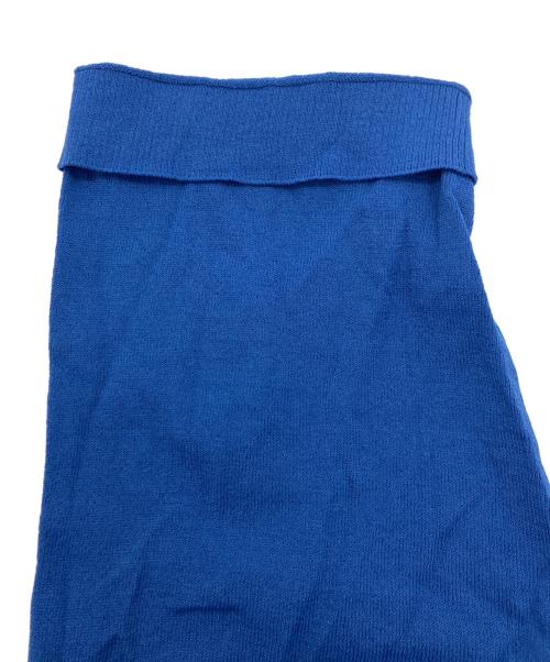 BEIGE（ベイジ）BEIGE (ベイジ) VALOIS ジョーゼットトリム半袖カーディガン ブルー サイズ:4の古着・服飾アイテム