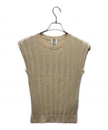 mayuhada（マユハダ）の古着「silk rib sleeveless」｜ベージュ