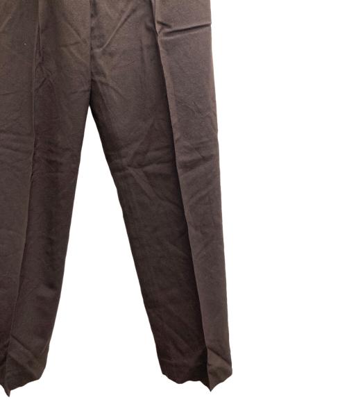 MARGARET HOWELL（マーガレットハウエル）MARGARET HOWELL (マーガレットハウエル) HIGH TWIST WOOL TROUSERS（ハイ　ツイスト　ウール　トラウザー） ブラウン サイズ:３の古着・服飾アイテム