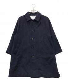 ticca×HOSHII TO DEAU（ティッカ×ホシイトデアウ）の古着「ウールステンカラーコート」｜ネイビー