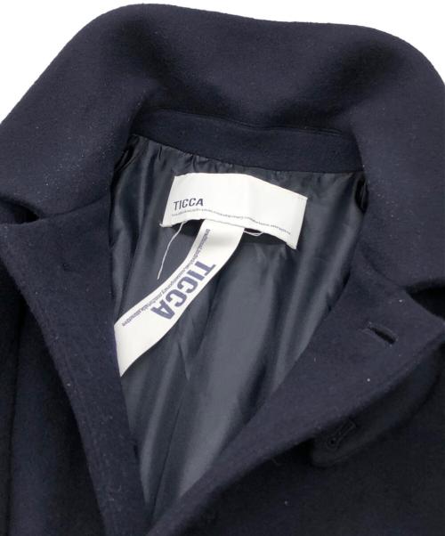 ticca（ティッカ）ticca (ティッカ) HOSHII TO DEAU (ホシイトデアウ) ウールステンカラーコート ネイビー サイズ:FREEの古着・服飾アイテム