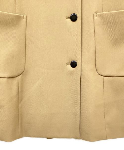 COLUMN（コラム）COLUMN (コラム) ノーカラーロングジャケット ベージュ サイズ:36の古着・服飾アイテム