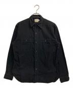 BUZZ RICKSON'Sバズリクソンズ）の古着「WILLIAM GIBSON COLLECTION BLACK CHAMBRAY WORK SHIRTS」｜ブラック