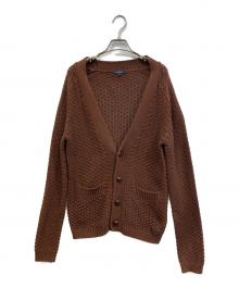 BURBERRY LONDON（バーバリーロンドン）の古着「クルミ釦Vネックカーディガン」｜ブラウン