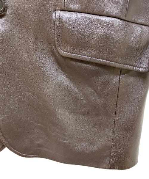 Paul Smith London（ポールスミスロンドン）Paul Smith London (ポールスミスロンドン) ラムレザージャケット ブラウン サイズ:Mの古着・服飾アイテム