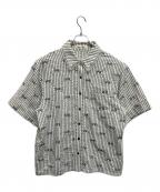 Candy Stripperキャンディーストリッパー）の古着「Candy Stripper RIBBON STRIPE SHIRT」｜ホワイト