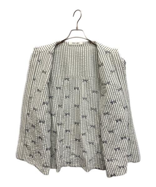 Candy Stripper（キャンディーストリッパー）Candy Stripper (キャンディーストリッパー) Candy Stripper RIBBON STRIPE SHIRT ホワイト サイズ:Freeの古着・服飾アイテム