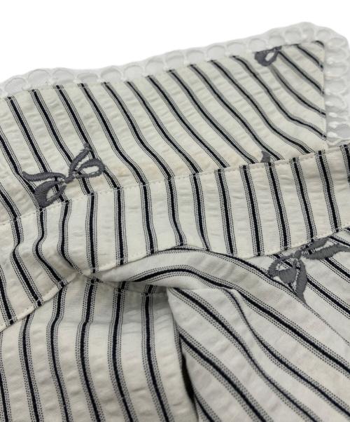 Candy Stripper（キャンディーストリッパー）Candy Stripper (キャンディーストリッパー) Candy Stripper RIBBON STRIPE SHIRT ホワイト サイズ:Freeの古着・服飾アイテム