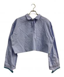 Knuth Marf（クヌースマーフ）の古着「2way stripe volume shirt」｜ブルー