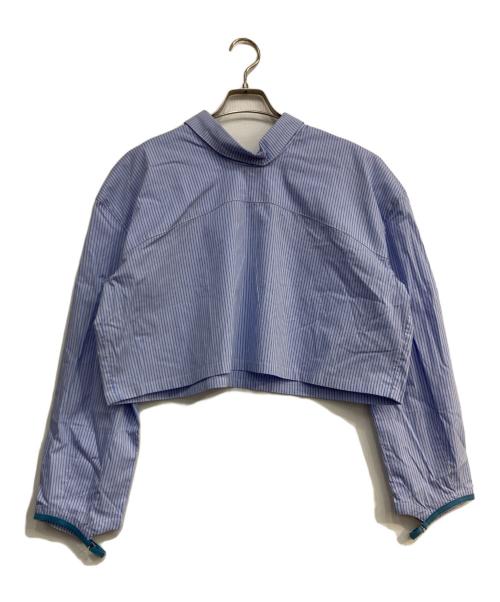 Knuth Marf（クヌースマーフ）Knuth Marf (クヌースマーフ) 2way stripe volume shirt ブルー サイズ:Freeの古着・服飾アイテム