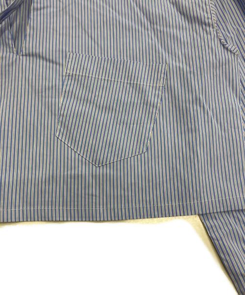 Knuth Marf（クヌースマーフ）Knuth Marf (クヌースマーフ) 2way stripe volume shirt ブルー サイズ:Freeの古着・服飾アイテム