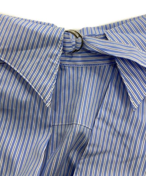 Knuth Marf（クヌースマーフ）Knuth Marf (クヌースマーフ) 2way stripe volume shirt ブルー サイズ:Freeの古着・服飾アイテム