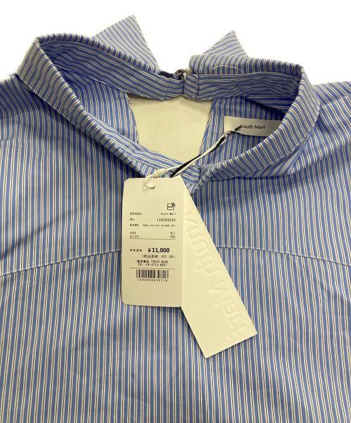 Knuth Marf（クヌースマーフ）Knuth Marf (クヌースマーフ) 2way stripe volume shirt ブルー サイズ:Freeの古着・服飾アイテム