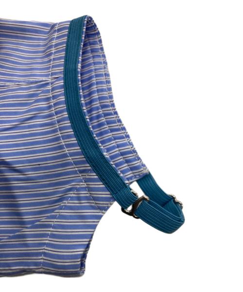 Knuth Marf（クヌースマーフ）Knuth Marf (クヌースマーフ) 2way stripe volume shirt ブルー サイズ:Freeの古着・服飾アイテム